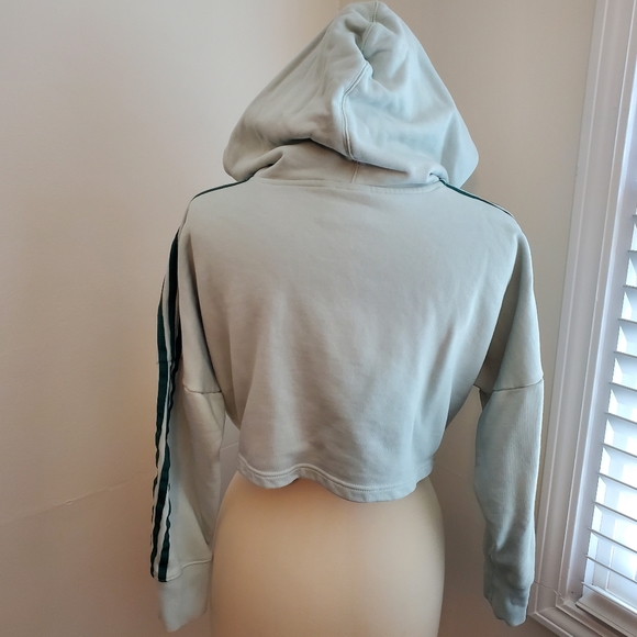 Adidas Cropped Striped Hoodie - Picture 5 of 9